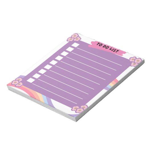 Purple To do liste Bloc-notes (Tourné)