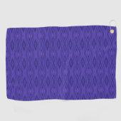 Purple towel with a geometric diamond pattern golfhanddoek (Horizontaal)
