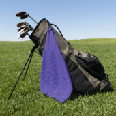 Purple towel with a geometric diamond pattern golfhanddoek (Groen)