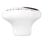 Purple Tractor Design Personalised Keramische Knop (Zijkant)