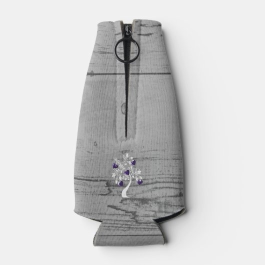 Purple Tree of Hearts Glacière de bouteille person (Dos)