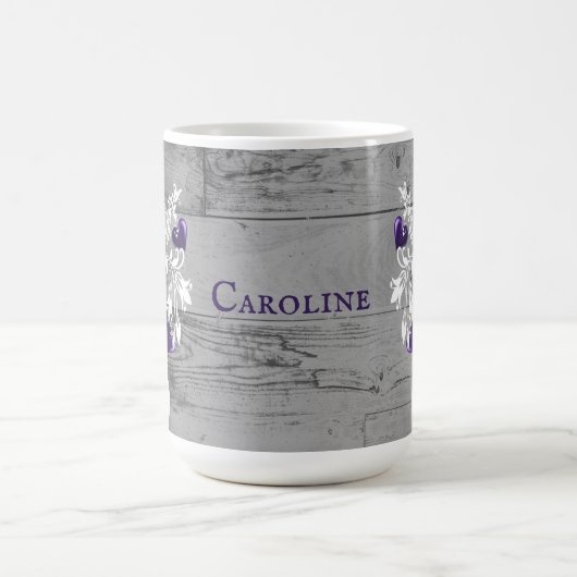 Purple Tree of Hearts Mug de café personnalisée (Centre)