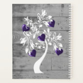Purple Tree of Hearts Planificateur personnalisé (Dos)