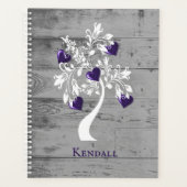 Purple Tree of Hearts Planificateur personnalisé (Devant)