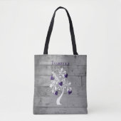 Purple Tree of Hearts Sac fourre-tout personnalisé (Devant)