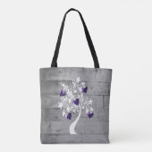 Purple Tree of Hearts Sac fourre-tout personnalisé (Dos)