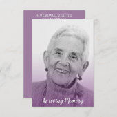 Purple Trendy Transparency Funeral Dear Ones (Voorkant / Achterkant)