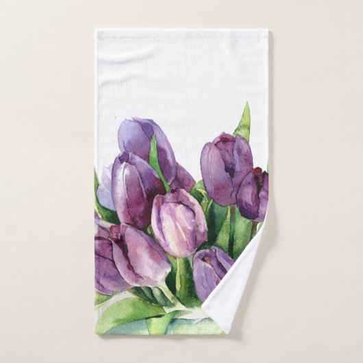 Purple Tulips (Serviette à main)