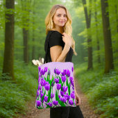 Purple Tulips Tote Bag