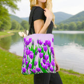 Purple Tulips Tote Bag