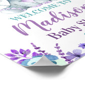 Purple Turquoise Eléphant Affiche de bienvenue, Do (Coin)