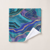 Purple Turquoise Galaxy Nebula Agate No. 1 Parties (Gant de toilette)