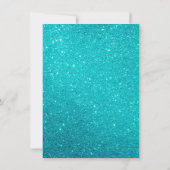 Purple Turquoise Sirène bébé douche Invitations (Dos)