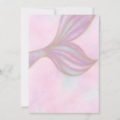 Purple Turquoise Sirène Invitation Anniversaire (Dos)