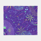 Purple Twilight Party Fleece Deken (Voorkant (Horizontaal))