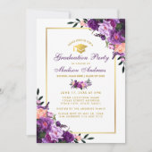 Purple Ultra Violet Graduation Party Invitation P (Devant)