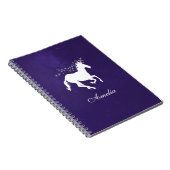 Purple Unicorn Carnet personnalisé (Côté Droit)