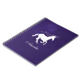 Purple Unicorn Carnet personnalisé (Côté gauche)