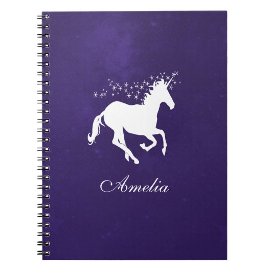 Purple Unicorn Carnet personnalisé (Devant)