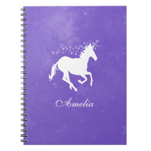 Purple Unicorn Carnet personnalisé
