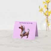 Purple Unicorn Dachshund N'Importe Quelle Carte D' (Fleur jaune)