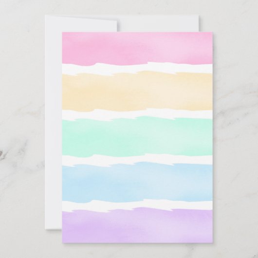 Purple Unicorn Invitation Anniversaire (Dos)