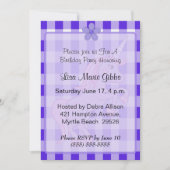 Purple Unicorn Invitations d'anniversaire (Devant)