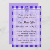 Purple Unicorn Invitations d'anniversaire (Devant / Derrière)