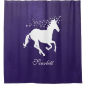 Purple Unicorn rideau de douche personnalisée (Devant)