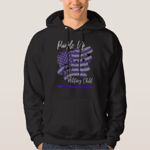 Purple Up For Military Child Month Dandelion Spark Hoodie