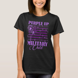 Purple Up For Military Child Month Dandelion Spark T-shirt