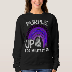Purple Up For Military Kids Rainbow Military Child Trui