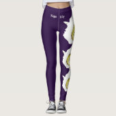 Purple Utah Flower Sego Lily Leggings (Devant)