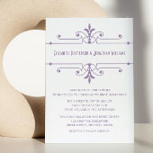 Purple v2 Fancy Ornamental Wedding Invitation