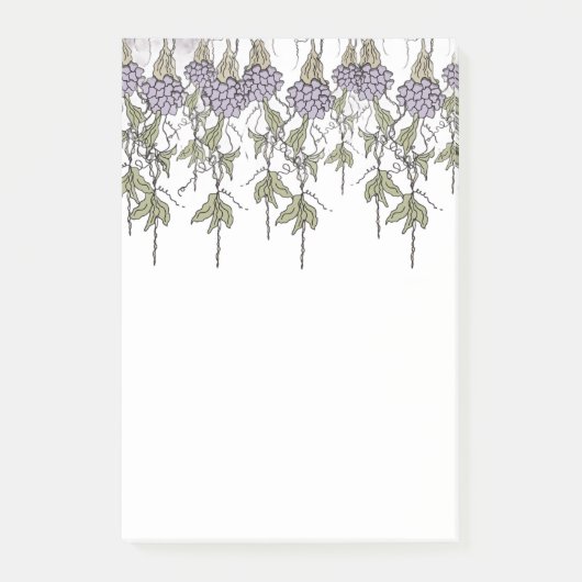 Purple Vines Notepad Post-it® Notes (Voorkant)