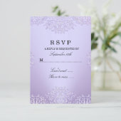 Purple Vintage Damask RSVP (Debout devant)