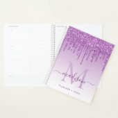 Purple Violet Parties scintillant Drips Girly Mono (Devant avec enveloppe)