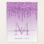 Purple Violet Parties scintillant Drips Girly Mono (Devant)