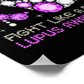 Purple Warrior Fight Lupus Like A Boss Poster (Hoek)