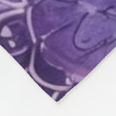 Purple watercolor mandala floral fleece deken (Hoek)