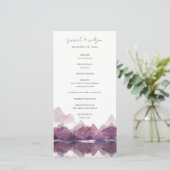 Purple Watercolor Mountain Lake Programme de maria (Debout devant)