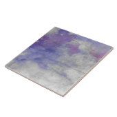 Purple Watercolor Square Art Tile  Tegeltje (Zijkant)