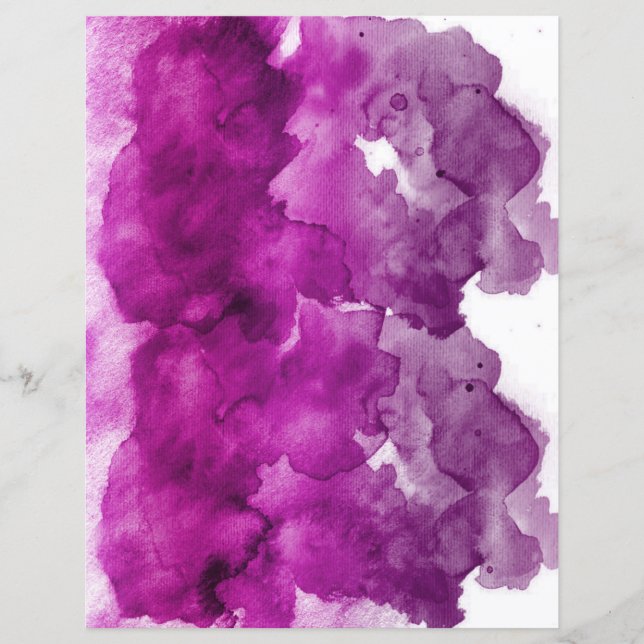 Purple watercolor stains soft pastel scrapbook  (Voorkant)