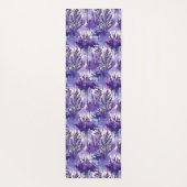 Purple Watercolor with Florals Yogamat (Achterkant)