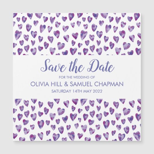 Purple Watercolour Heart (Voorkant)