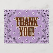 Purple Western Merci Cartes (Dos)