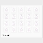 Purple Whimsical Flourish Save Date Stickers (Feuille)
