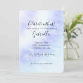 Purple White Aqua Blue Cravate    teint Invitation (Debout devant)