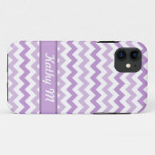 Purple & White Chevron personnalisé iPhone 5 Coque (Dos (Horizontal))