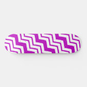 Purple White Chevron Zigzag Pattern Design  Skateboard (Horizontaal)